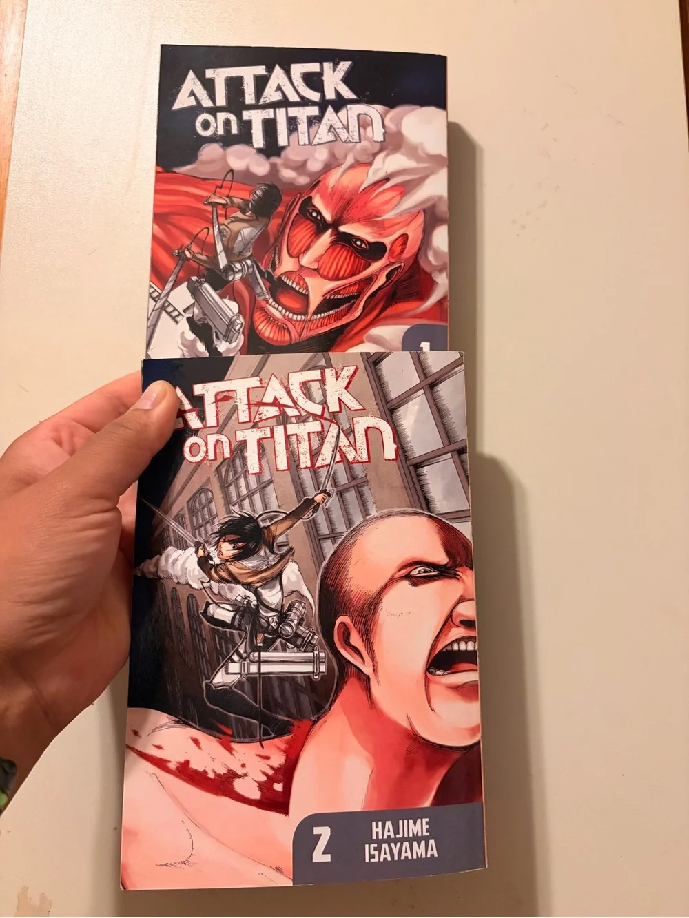 Attack on Titan Volume 2 Manga - Red Cover by Hajime Isayama
